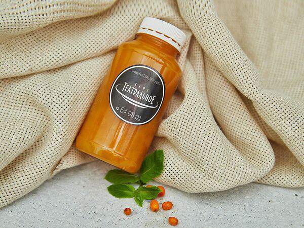 Кафе Театральное - Фруктовый чай с пюре из манго и облепихи