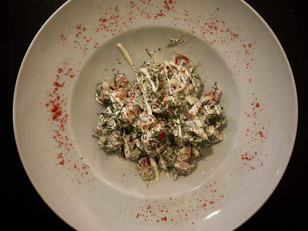 Вкусно здесь! - Салат с печенью и болгарским перцем