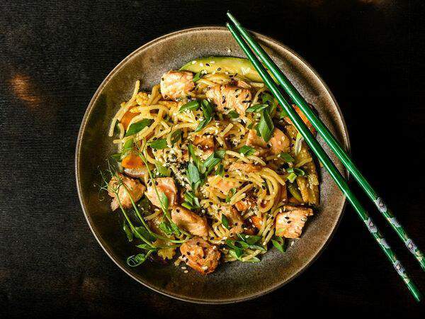 Foodmarket #FaceRoll - Яичная лапша с лососем