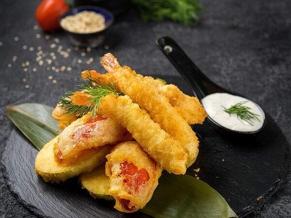 Базилико-пицца - Ясай эби темпура