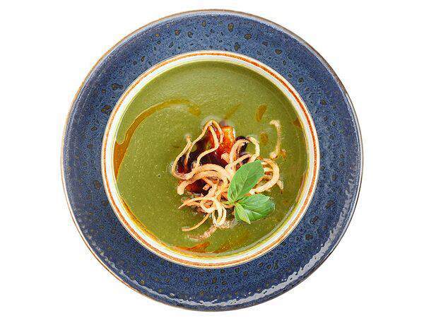 Меконг - Шпинатный крем-суп с жареным тофу