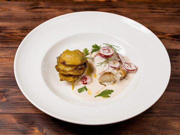 Трактир Колесо на Спасской - Треска в сливочно-соевом соусе