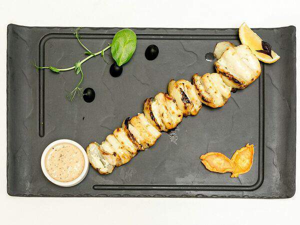 Царская охота - Кальмар в сливочном соусе, запеченный на углях