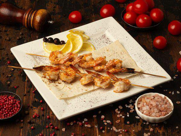 Сухумский дворик - Креветки королевские на углях