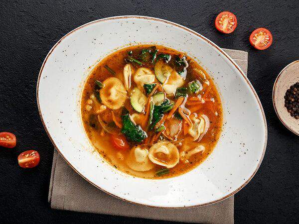 Паста-Паста - Суп со шпинатом и тортеллини