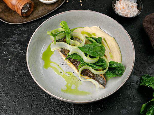 БУБЛИК - Сибас с мусом из сельдерея