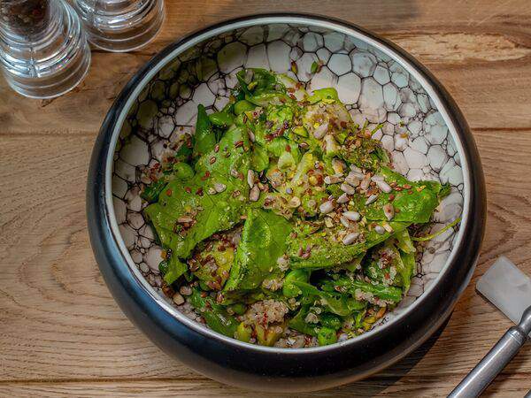 Кусто - Зелёный салат, авокадо, бобы эдамаме, спаржа