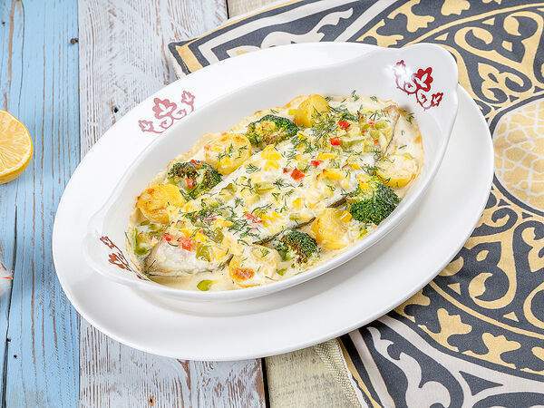 Чайхана neft lounge - Запеченный чернокорый палтус