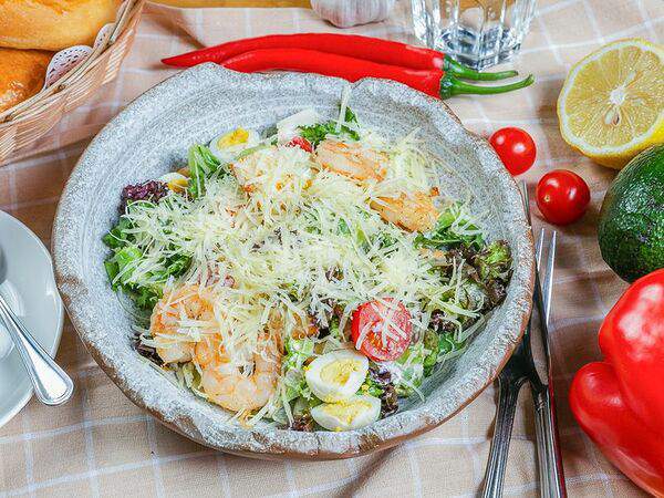 Bazar - Салат Цезарь с креветками