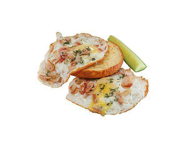 Хлебомясъ - Яичница с беконом и зеленью