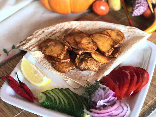 Донер кебаб - Картофель по-деревенски