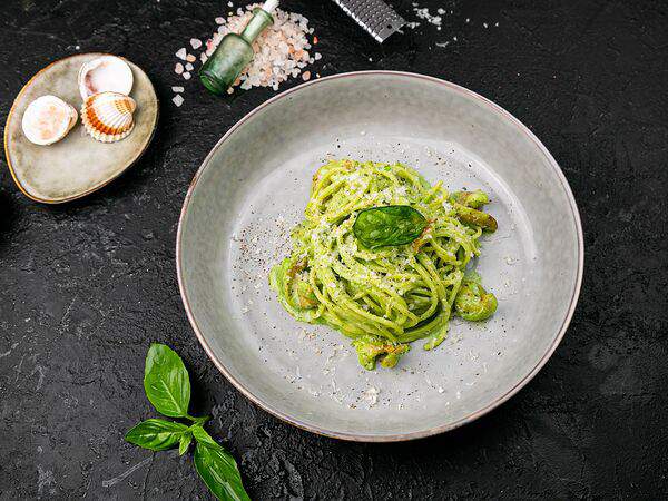 БУБЛИК - Паста с креветками и соусом Песто