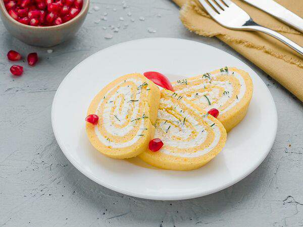 Эко Пышечка - Рулет тыквенный с брынзой