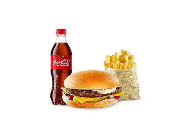 Hesburger - Большой комбо с Чизбургером