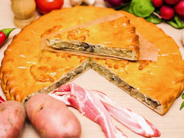 Яблочный пирог - Пирог с картофелем и беконом