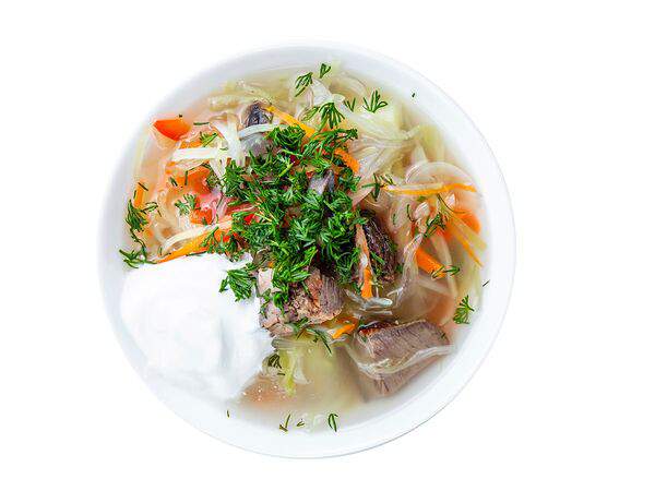 Мандарин - Щи из молодой капусты с телятиной