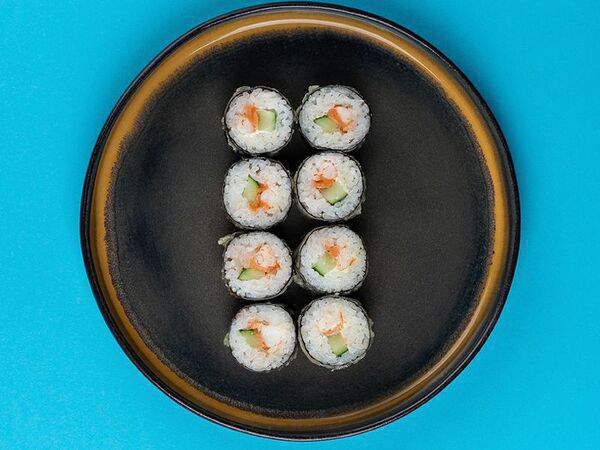 Ресторан честных цен - Горячий ролл с креветкой и лососем