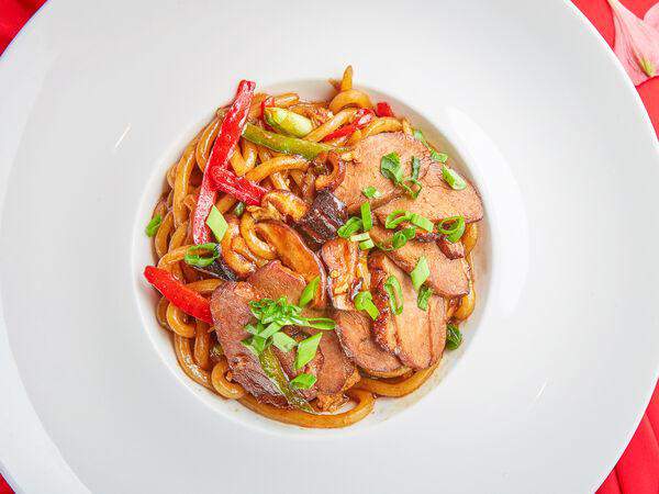 Китайская грамота - Лапша удон с уткой в копченом соусе