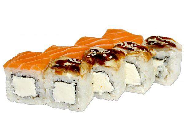 Джаз пицца - Филадельфия лосось и угорь ролл