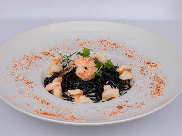 Арт Кафе Провинция - Черные спагетти с креветками