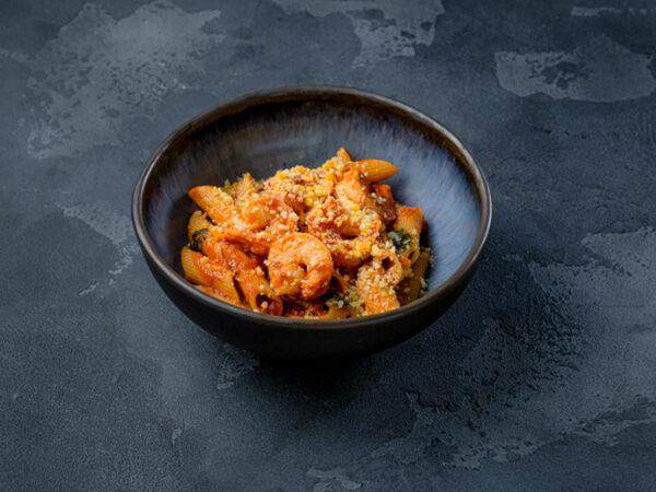 Тарантино - Пенне Арабьята с креветками