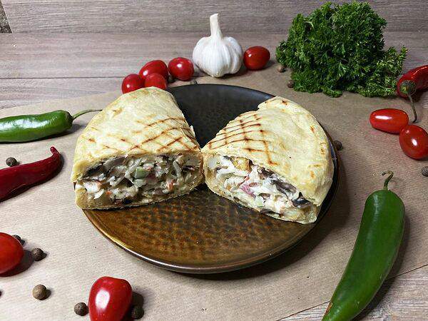 Шаурма №1 - Закрытая вегетарианская пицца на углях