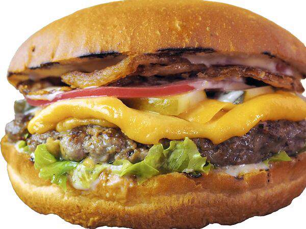 Философия - Бургер с котлетой из мраморной говядины, трюфельным соусом и хрустящим луком