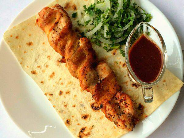 Мяссорти - Шашлык из куриного филе в беконе