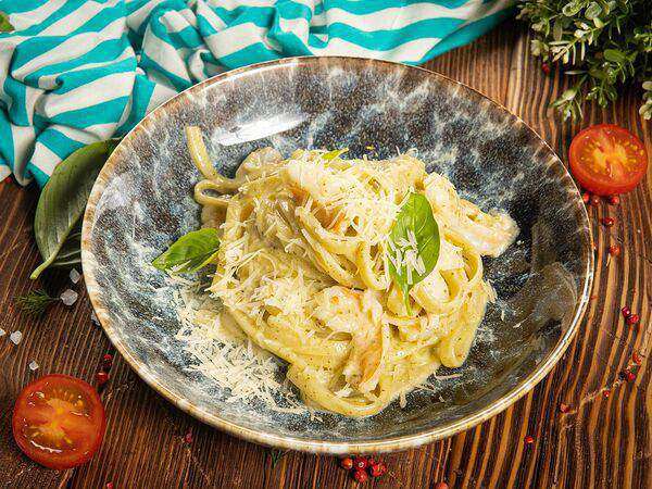 Menthol - С креветками и соусом песто