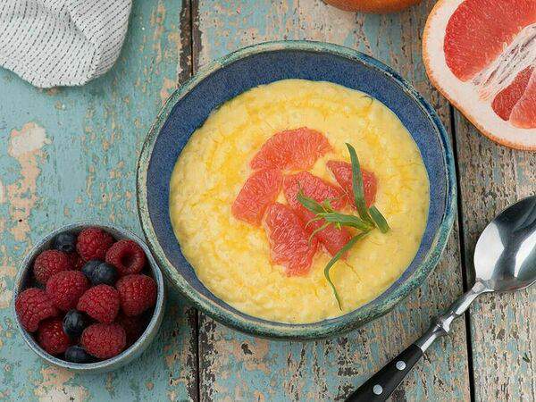 Мамалыга Бар - Рисовая каша с грейпфуротом и манговым соусом