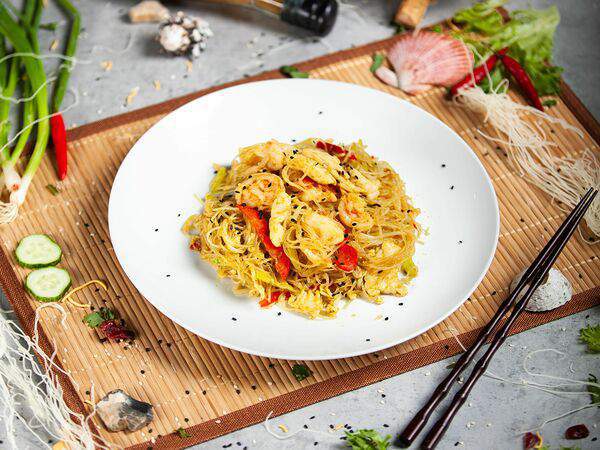 Тайшань - Лапша рисовая по-сингапурски