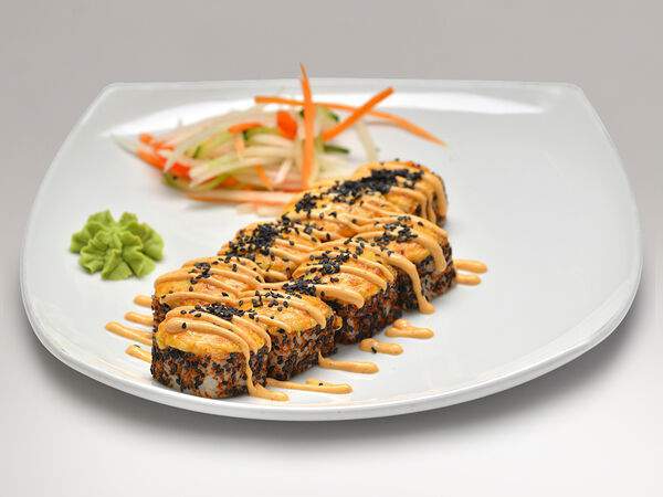 Зебры - Запеченный ролл с лососем