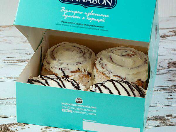 Синнабон - СиннаПак 4 булочки ассорти