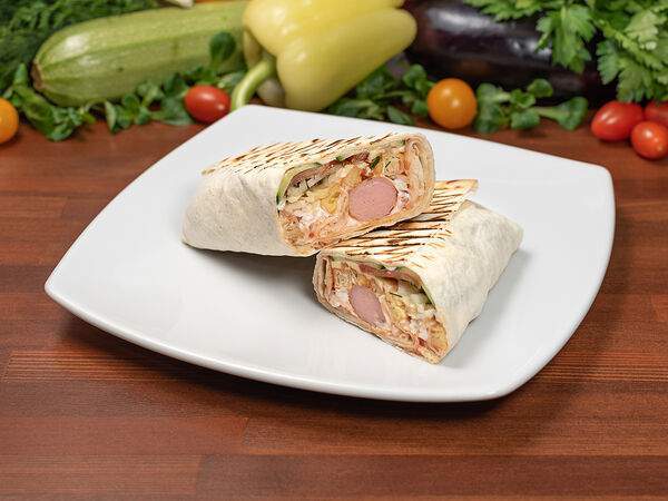 Шашлычкофф - Хот-дог в лаваше двойной с сыром