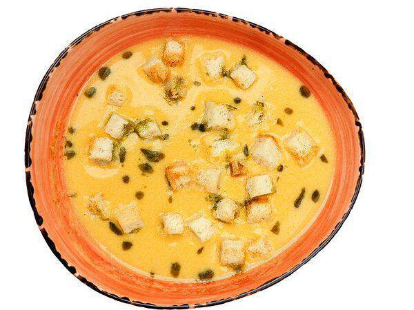 Домашний Шеф в Сытном Базаре - Суп-пюре из тыквы с лососем