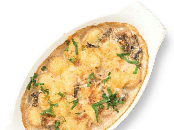 Фёст на Первомайской - Картофельные клёцки, запеченные в грибном соусе