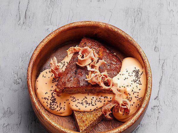 Ferma - Морковный тарт на гриле со сметанным кремом