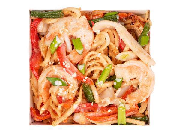 Edoo - Вок Лосось-креветка терияки