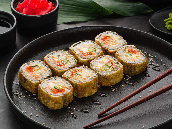 Рыба закусывала - Ролл Харуми темпура