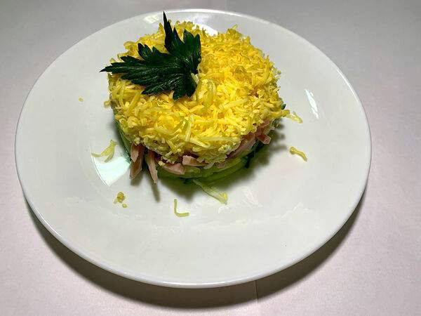 Эгоист - Салат коктейль из ветчины и сыра