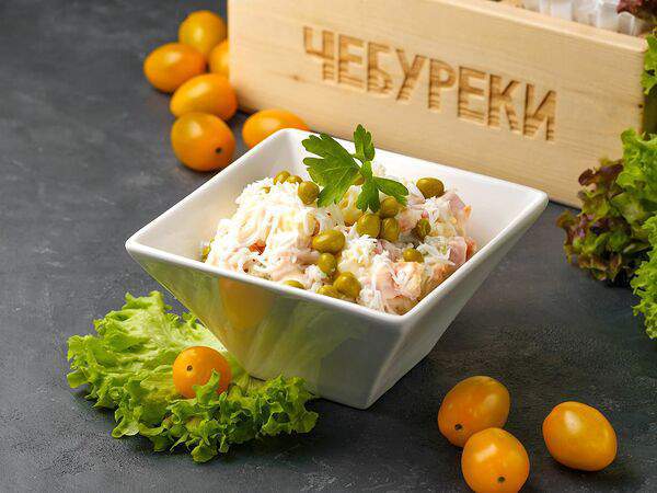 Чебуреки - Салат Оливье