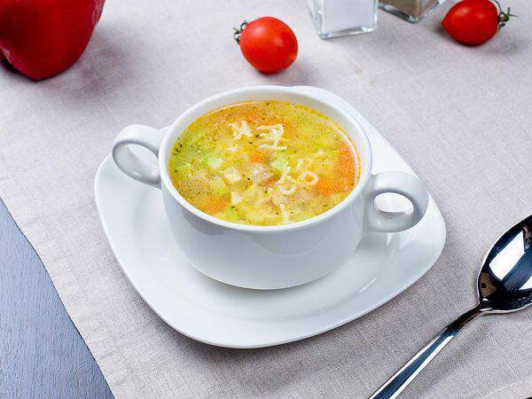 Грильяж - Суп Алфавит со cвинoй вырезкой