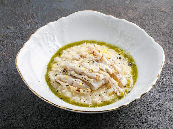Ресторан Каре - Ризотто с кальмаром и сливочным сыром