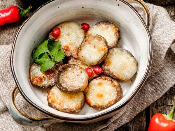 Хачапури и вино - Запеченные шампиньоны