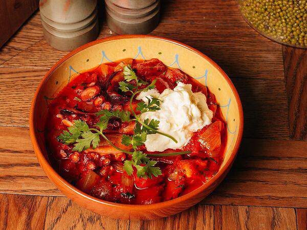 Южанин - Чашушули с осьминогом и страчателлой