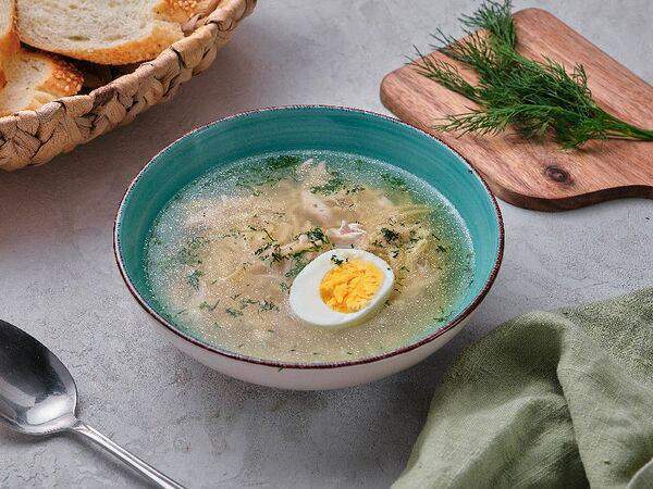 Кухня №1 - Бульон с домашней лапшой и яйцом