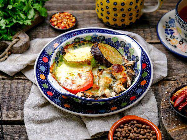 Брынза - Овощи, запечённые с сыром