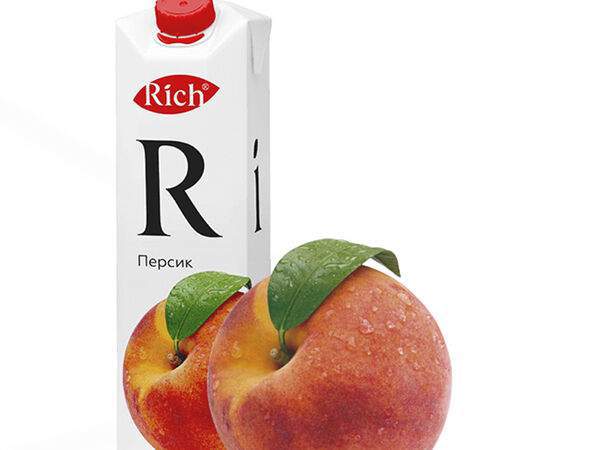Шоколад - Сок Rich Персик, 1 л