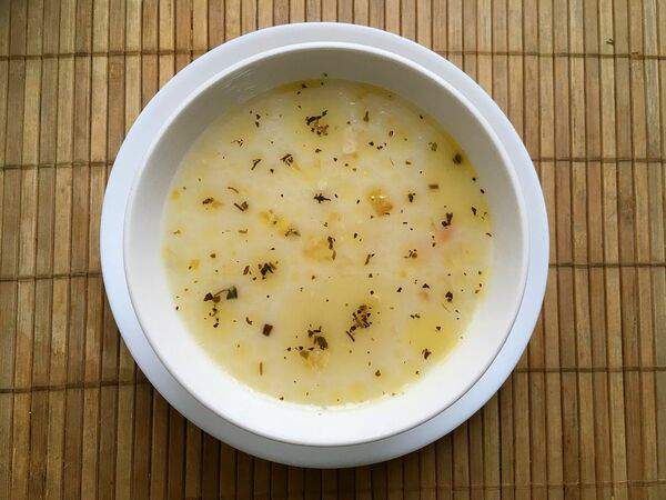 Кафе Мария - Сливочный суп с курицей и рисом