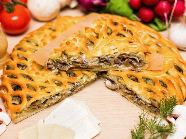 Яблочный пирог - Пирог с шампиньонами